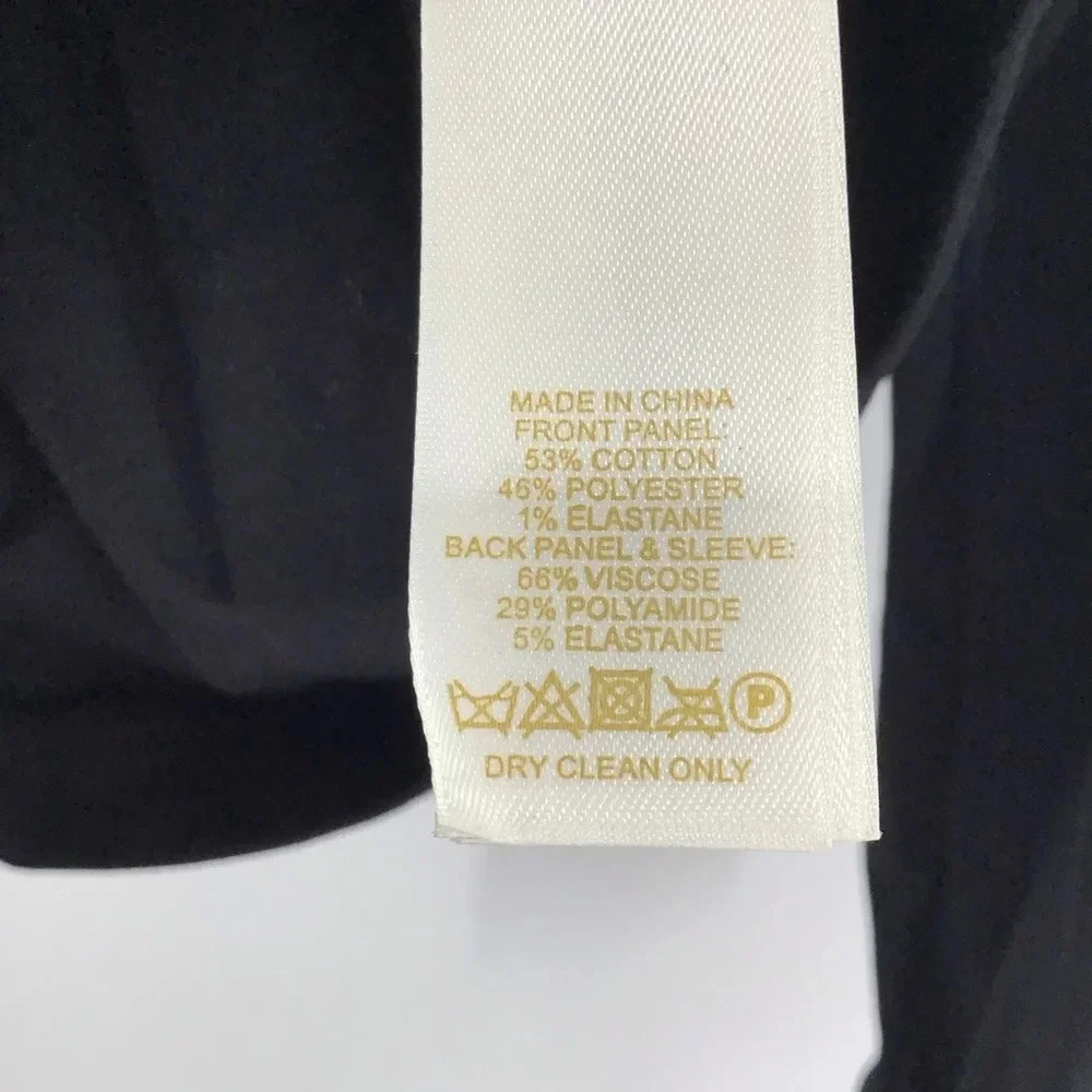 Kate Spade NY Leopard Jacquard Panel Top Career Black/White Size Medium